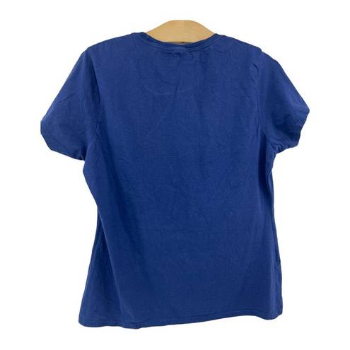 Krass&co Port &  LARGE Womens Blue American Snowflake Christmas Tee Shirt T-Shirt