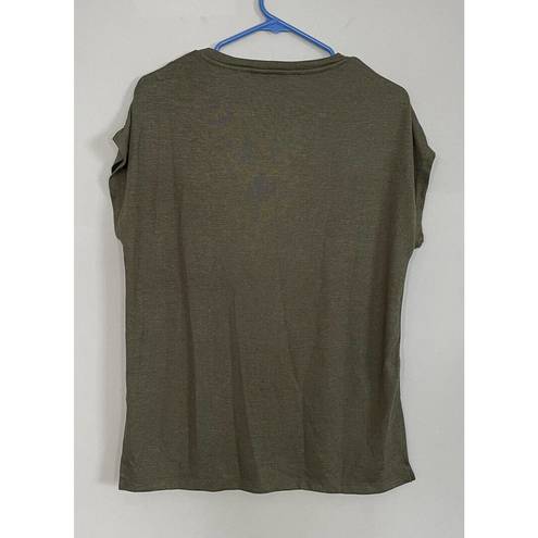 Orvis  Green Shirt Size S V-Neck Soft Slinky F6