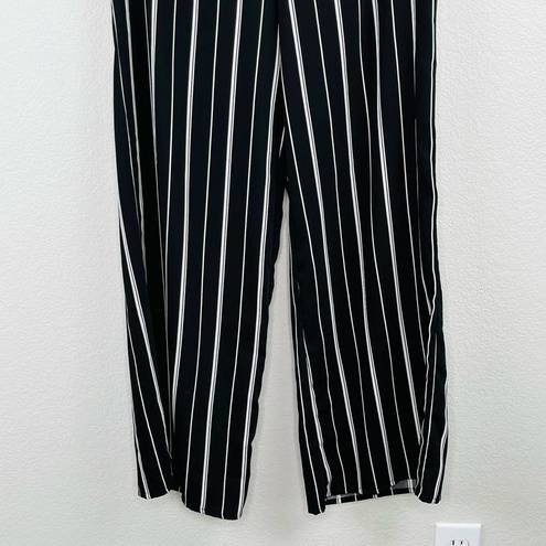 Like an angel  Black White Striped Wide Leg Dress Slacks Pants SZ Small 28" Waist