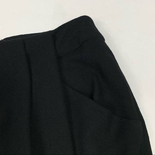 Anne Klein Vintage  II Black Wool Pencil Skirt