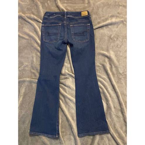 American Eagle  Outfitters Blue Ae Next Level Low-rise Kick Bootcut Jeans size 6