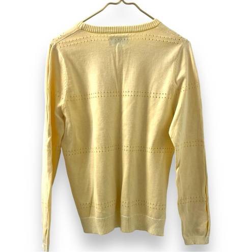 Michael Stars  Reversible Yellow Pullover Crewneck Sweater