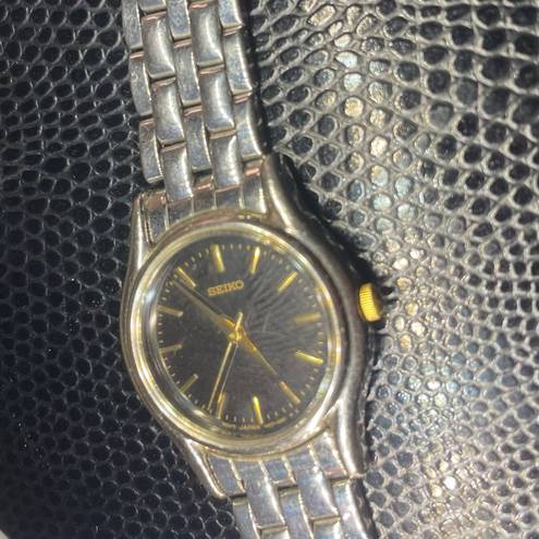 Seiko  2 Tone Watch Stainless Steel Silver Gold Vintage Analog