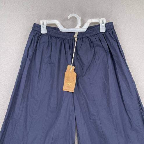 Krass&co Creative  Op Wide Leg Pants Womens XL Blue Patti Pleated Pull On Ankle Casual