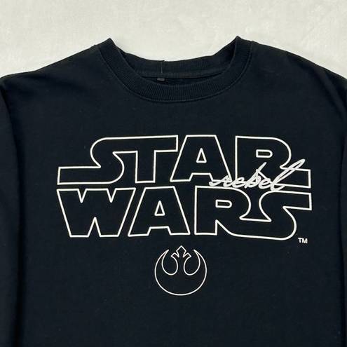 Star Wars Rebel Galaxy Graphic Logo Black Pullover Crewneck Sweatshirt Adult S