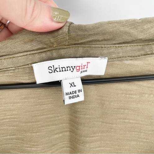 Skinny Girl  Minimalist Reverse Stitch Top in Silver Sage Wash XL