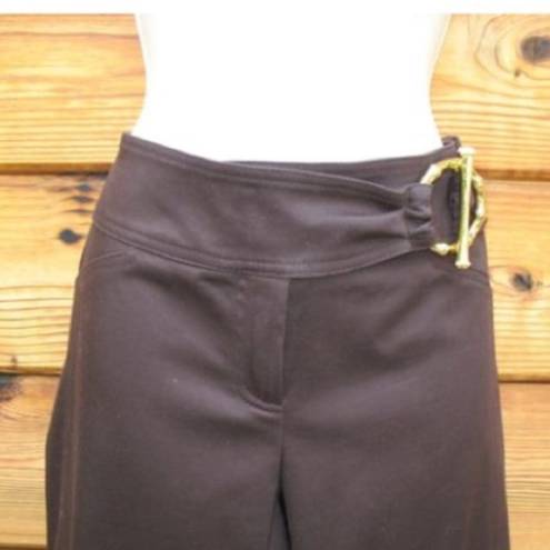 Cache NWT Brown Sateen Cropped Pants