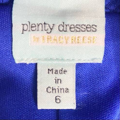 Tracy Reese Plenty by  Sapphire Blue Sleeveless Ruffle Hem Shift Dress Size 6