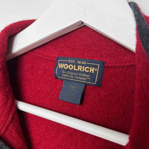 Woolrich  100% Wool Red‎ Zip Front Sleeveless Vest Size M