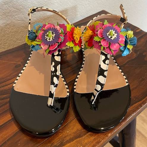 Betsey Johnson New Without Box  Angie Flower Sandals