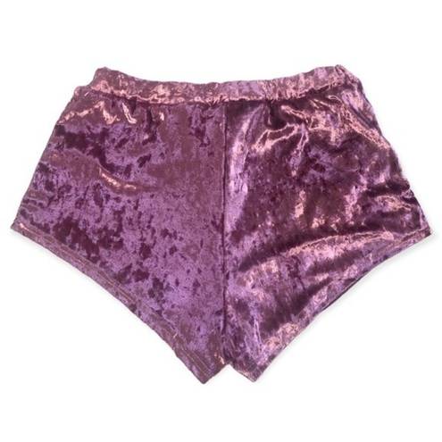 Lounge Pink Velvet Side Striped High Rise  Booty Shorts