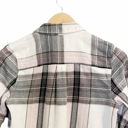 Vans  Flannel Long Sleeve Button Front Plaid Shirt Pink & Black Women’s Size XS