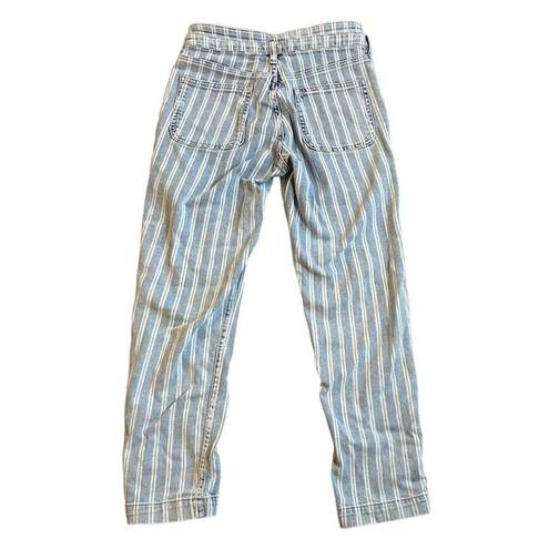 Pilcro and the Letterpress Anthro  Jeans Size 27 High-Rise Slim Striped Acid Wash