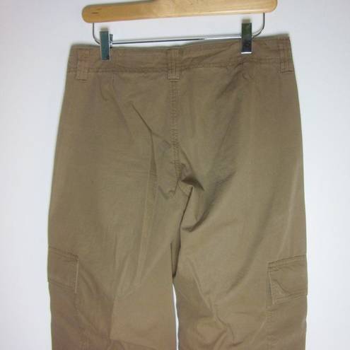 United Colors Of Benetton Vintage 80's Benetton Cotton Wide Leg Cargo Pant Light Brown Size 42 Fits 4-6