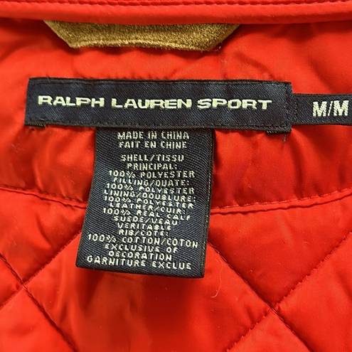 Polo  Ralph Lauren Red Quilted Equestrian Vest