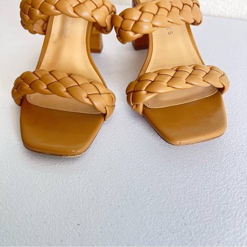 Sincerely Jules  Braided Croc Embossed Heel Sandals size 7.5