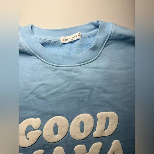 Good American  Good Mama blue sweatshirt