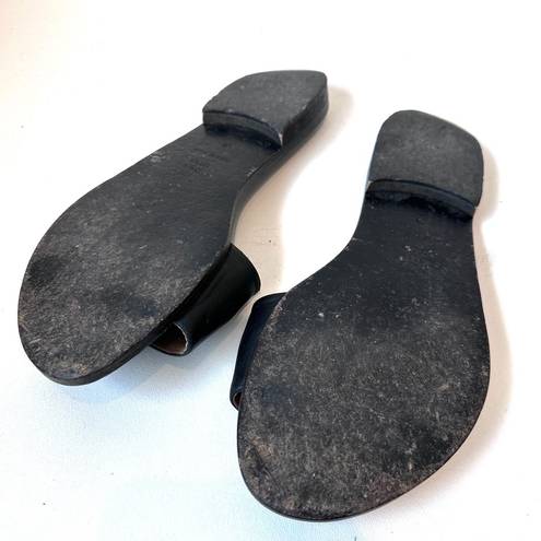 Everlane  9 Modern Black Leather Slide Sandals