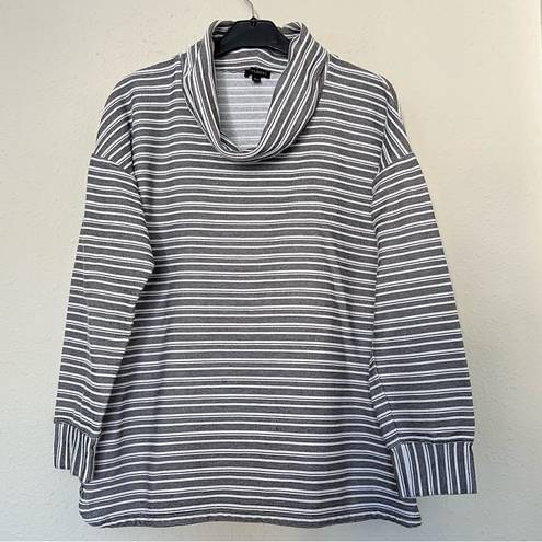 Talbots  Womens Cowl Neck Striped Pullover Sweater Size Large