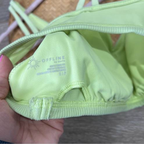 Aerie  offline lime green sports bra goals