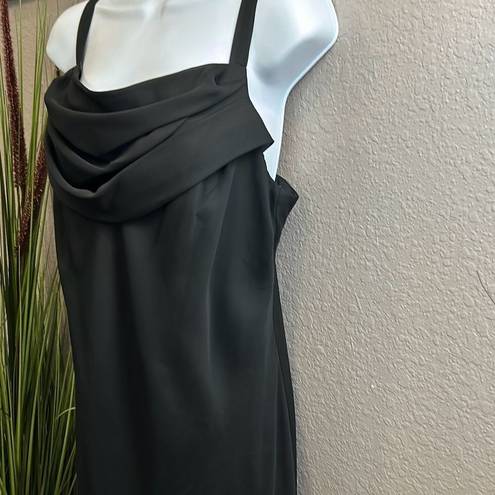 Onyx  night black sleek, formal gown, size 14