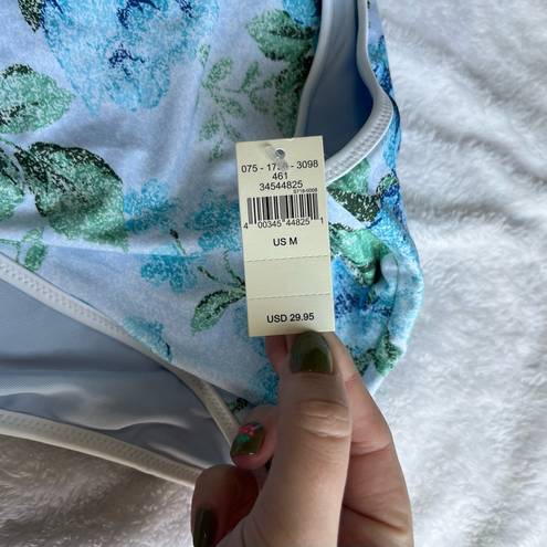 Aerie NWT  Blue Floral High Waisted Bikini Bottoms Only
