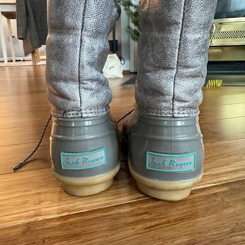 Jack Rogers 8  Silver Duck Boots
