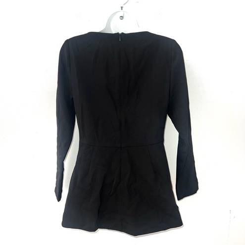 Tuckernuck  Pomander Place Black Simone Peplum Minimalist Top XS