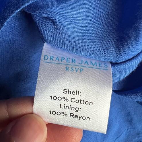 Draper James NWT  RSVP Blue Cotton Textured Dress size XS