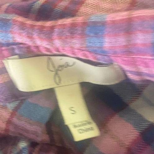 Joie  Aiden Plaid Button Down top. Size Small.