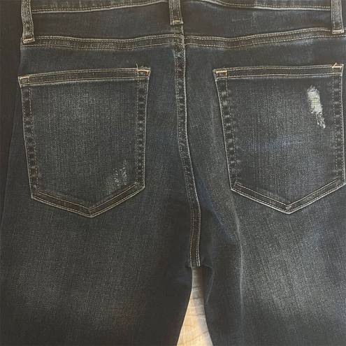 Gap  Flare Jeans Women's Size 2 Blue Mid Wash Distressed 5-Pocket Zip Closure