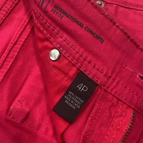 INC  Denim Women’s Pink International Concepts Skinny Jeans Piete Sz 4P