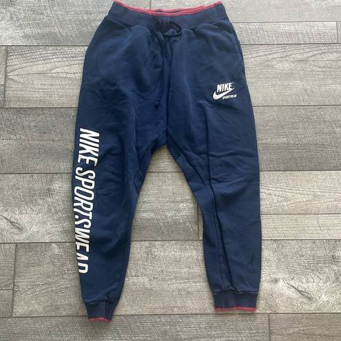 Nike Sportswear Size Small Navy Blue Jogger Sweatpants