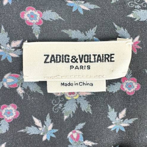 Zadig & Voltaire Remus Liberty Floral Dress Size Medium Black Smocked