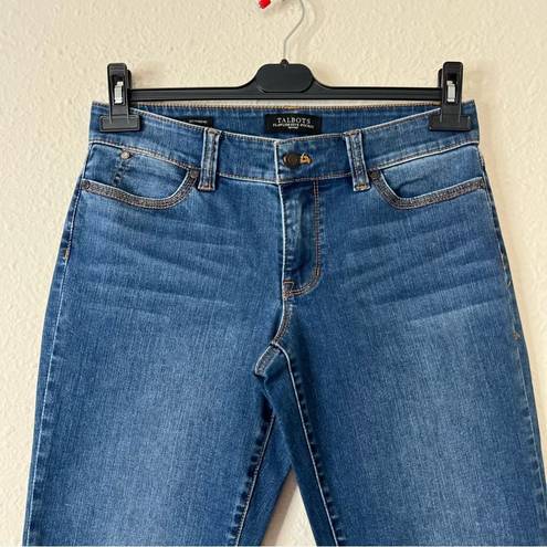 Talbots  Flawless Five Pocket Boyfriend Jeans Mid Rise Size 4 Petite Medium Wash