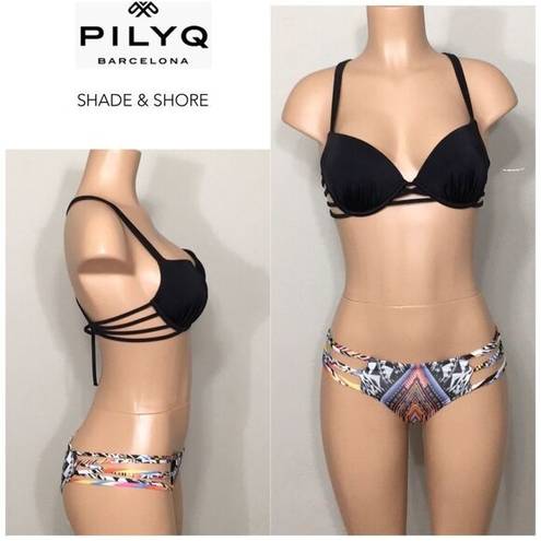 PilyQ  mixed bikini. 34C/S-bottom. NWT