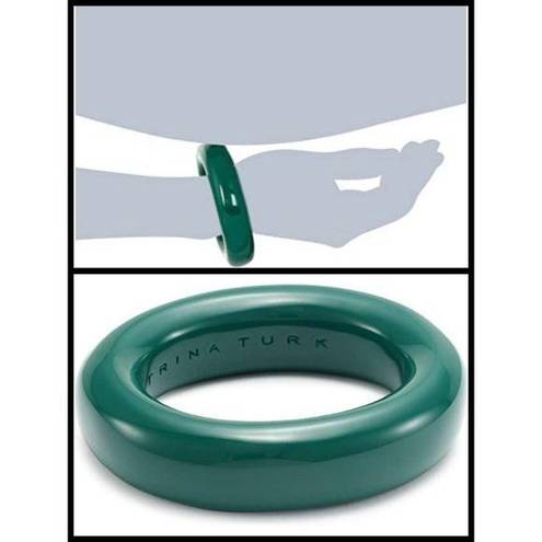 Trina Turk 💕💕 Resin Emerald Bangle Bracelet Green