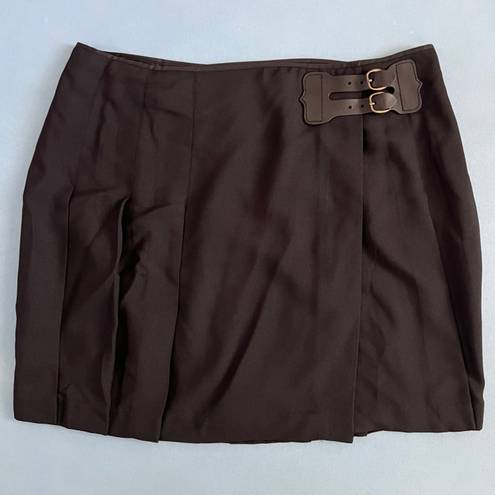 Polo NWT  Ralph Lauren Bromley Black Buckle Pleated Mini Skirt