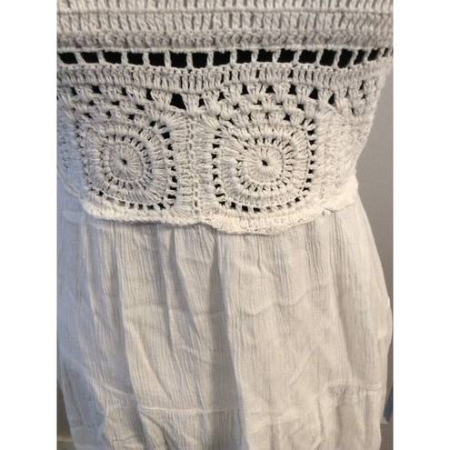 Jessica Simpson New NWT Small S crochet square neck white dress western cowgirl 