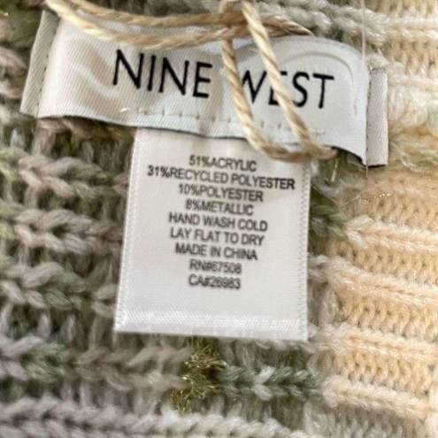 Nine West  Fair Isle Shimmery Infinity Knit Scarf New