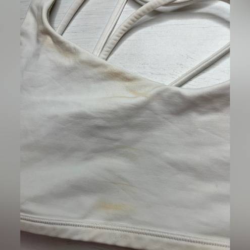 Lululemon  Free To Be Bra (Wild) White Sz 8