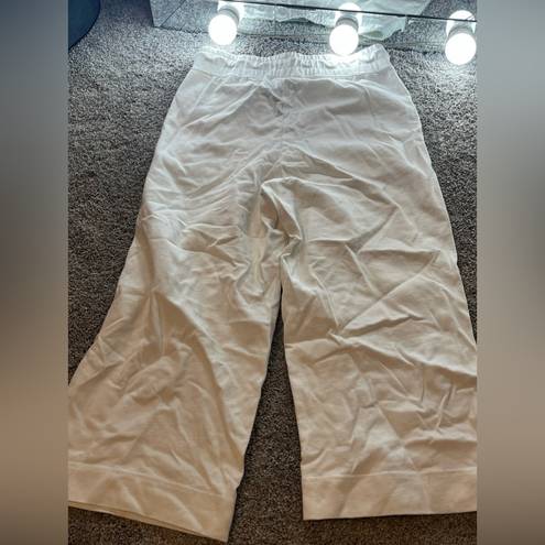 Nike white wide legged sweatpants - 