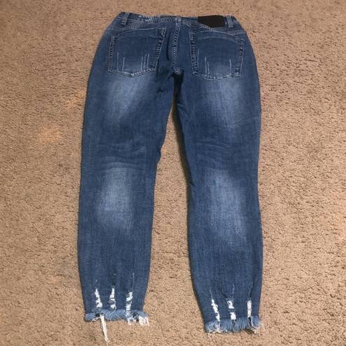 One Teaspoon  High Waist Raw Fray Destroyed Distressed Freebirds II Ankle Jean 28