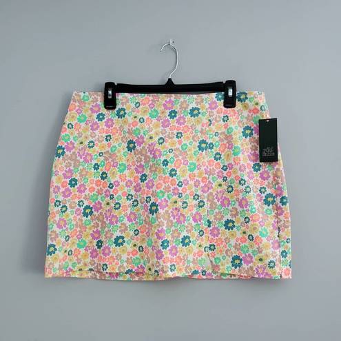 Wild Fable  Colorful Floral Print Straight Pencil Mini Skirt 16