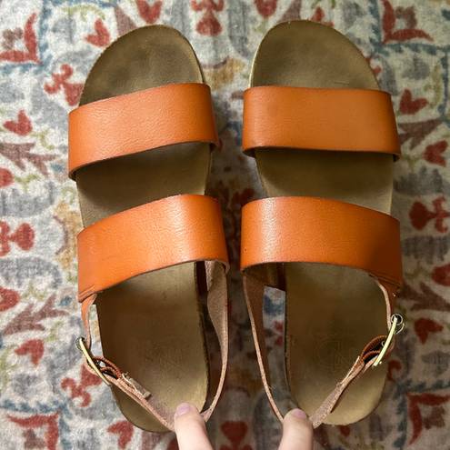 Tan Platform Sandals Size 8.5