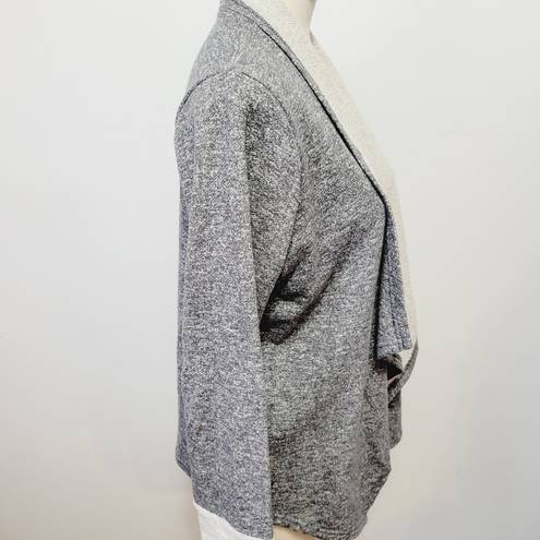 Gibson  charcoal french terry flyaway cardigan size large
