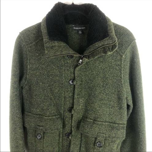 Banana Republic  Military Green Wool Blend Jacket