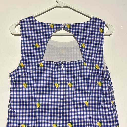 Talbots  Lemons & Gingham Shift Dress Size 8