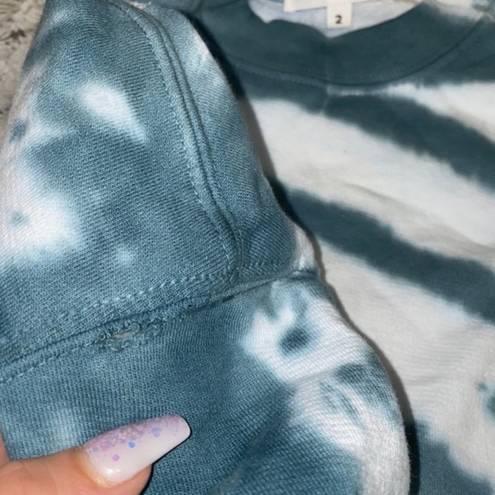 Good American 🆕 NWOT  | Cropped & Cool Tie Dye Sweatshirt | Orion Blue