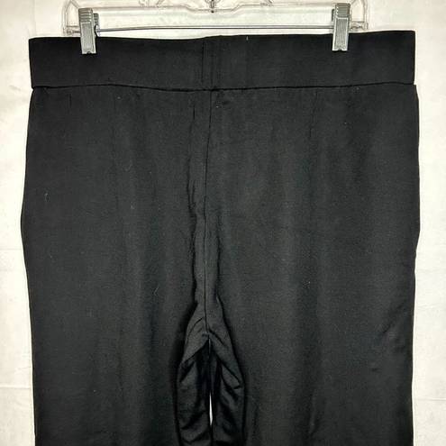 Suzanne Betro  Women's Pull On High Rise Wide Leg Pants Black Sz 2X (35x26) Slits